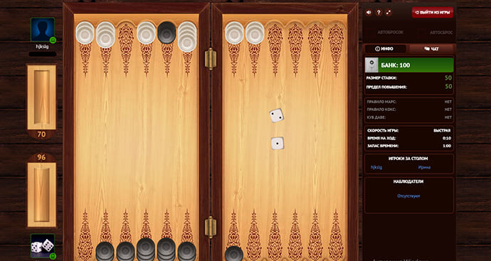 Играть в Короткие нарды